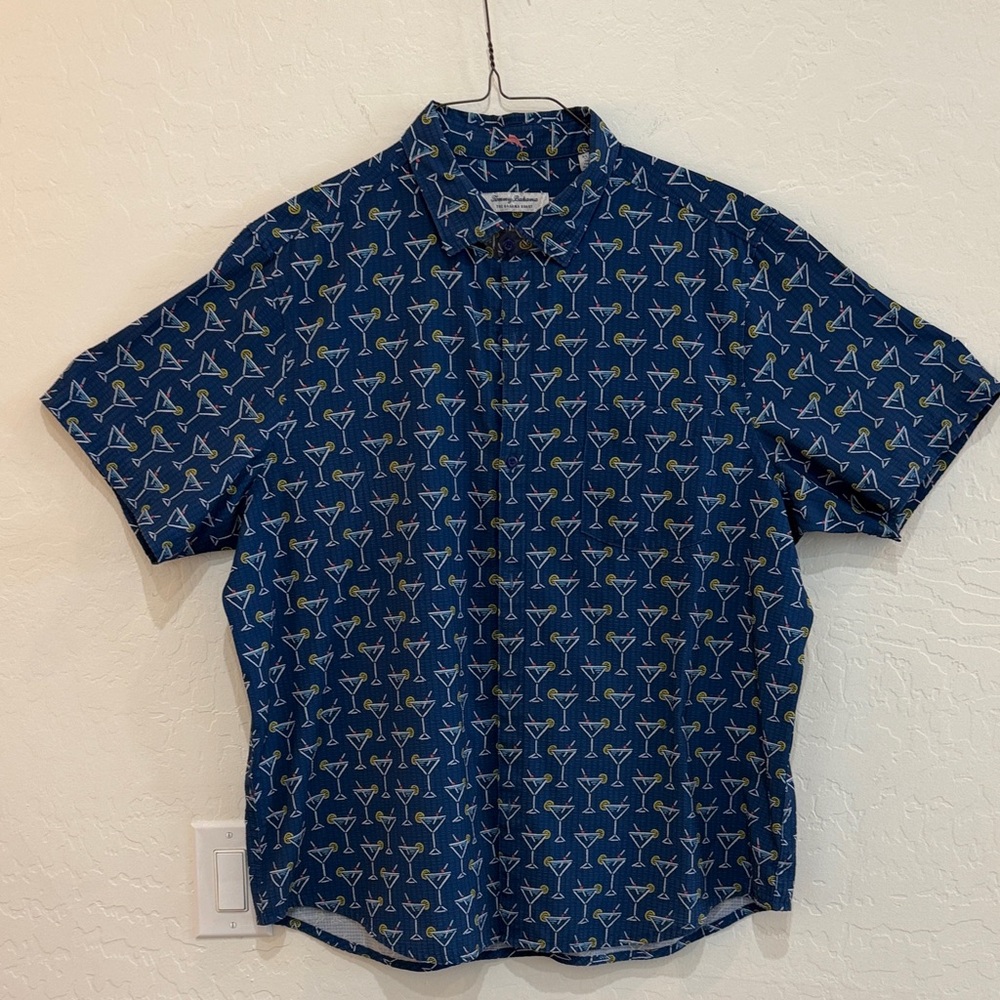 Tommy Bahama Navy Martini Print Shirt